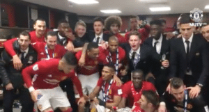 Read more about the article WATCH: Man Utd dressing room celebrations