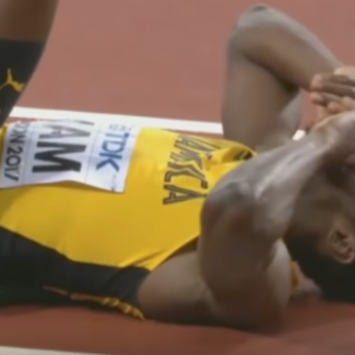 Watch: Bolt injured in his last race