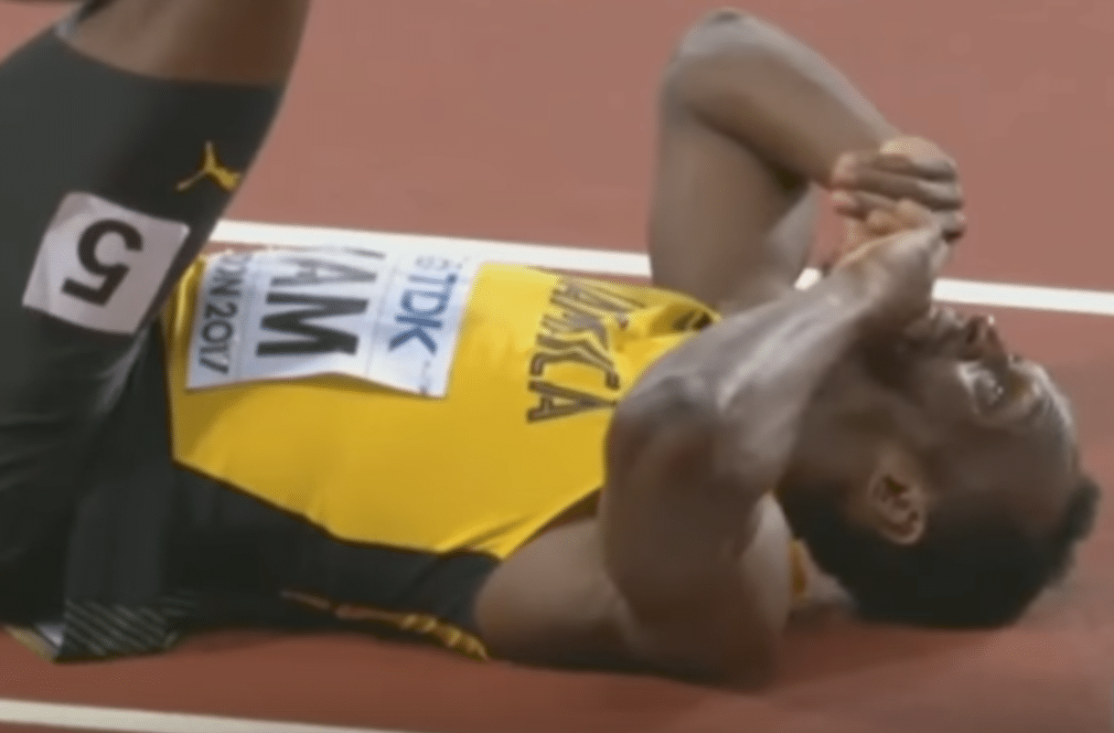 You are currently viewing Watch: Bolt injured in his last race