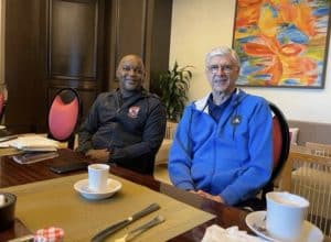 Read more about the article Pitso humbled by extended meeting with Arsene Wenger