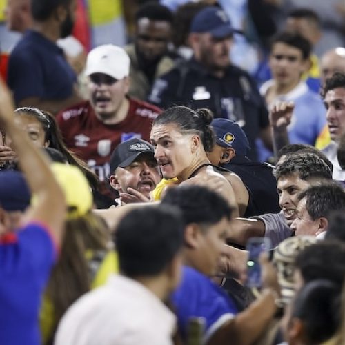 Darwin Nunez involved in brawl with fans after Uruguay clash