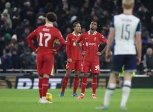 Read more about the article Furious Liverpool suffer defeat at Tottenham